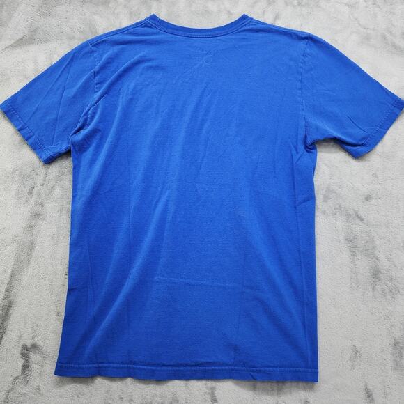 Nike Regular Fit Crew Neck Short Sleeve Tee Men's Size M Blue Retro Logo Graphic - Picture 2 of 7